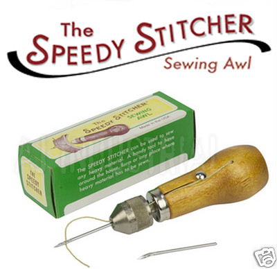 SPEEDY HAND STITCHER SEWING AWL + 14m THREAD tent saddlery repairs FREE POST