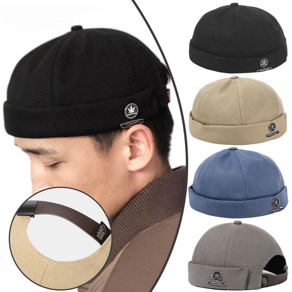 Unisex Adjustable Skullcap Hat Cap Casual Docker Sailor Brimless Hip