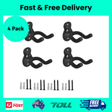 4 Pack Guitar Hanger Hook Wall Mount, Musical Instruments Stand for Hanging
