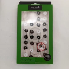 Kate Spade iPhone Case 14 Pro Max MagSafe Clear Black White Daisy Daisies Floral