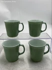 Vintage Pyrex Green Tableware Stackable Kitchenware Coffee Mug Set Of 4