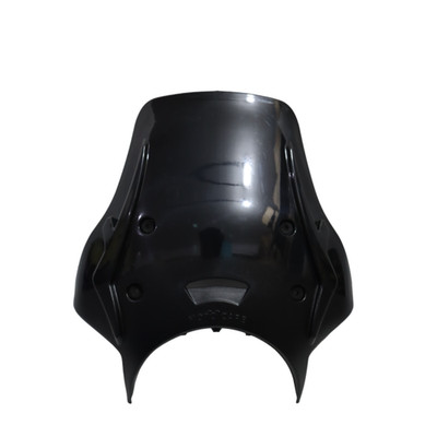Windschild Schwarz mit Klemmset Moto Care passend für Honda Hness CB350 Visier