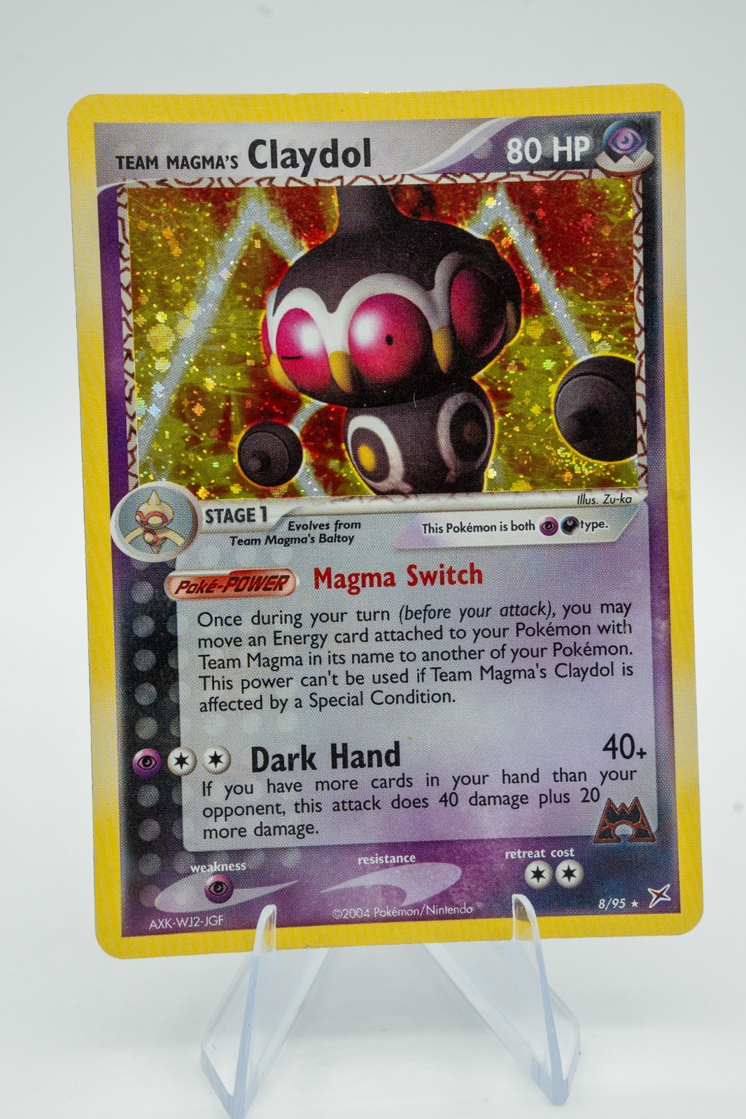 Team Magma's Claydol 8/95 Pokemon EX Team Magma vs Team Aqua Holo Rare Card LP