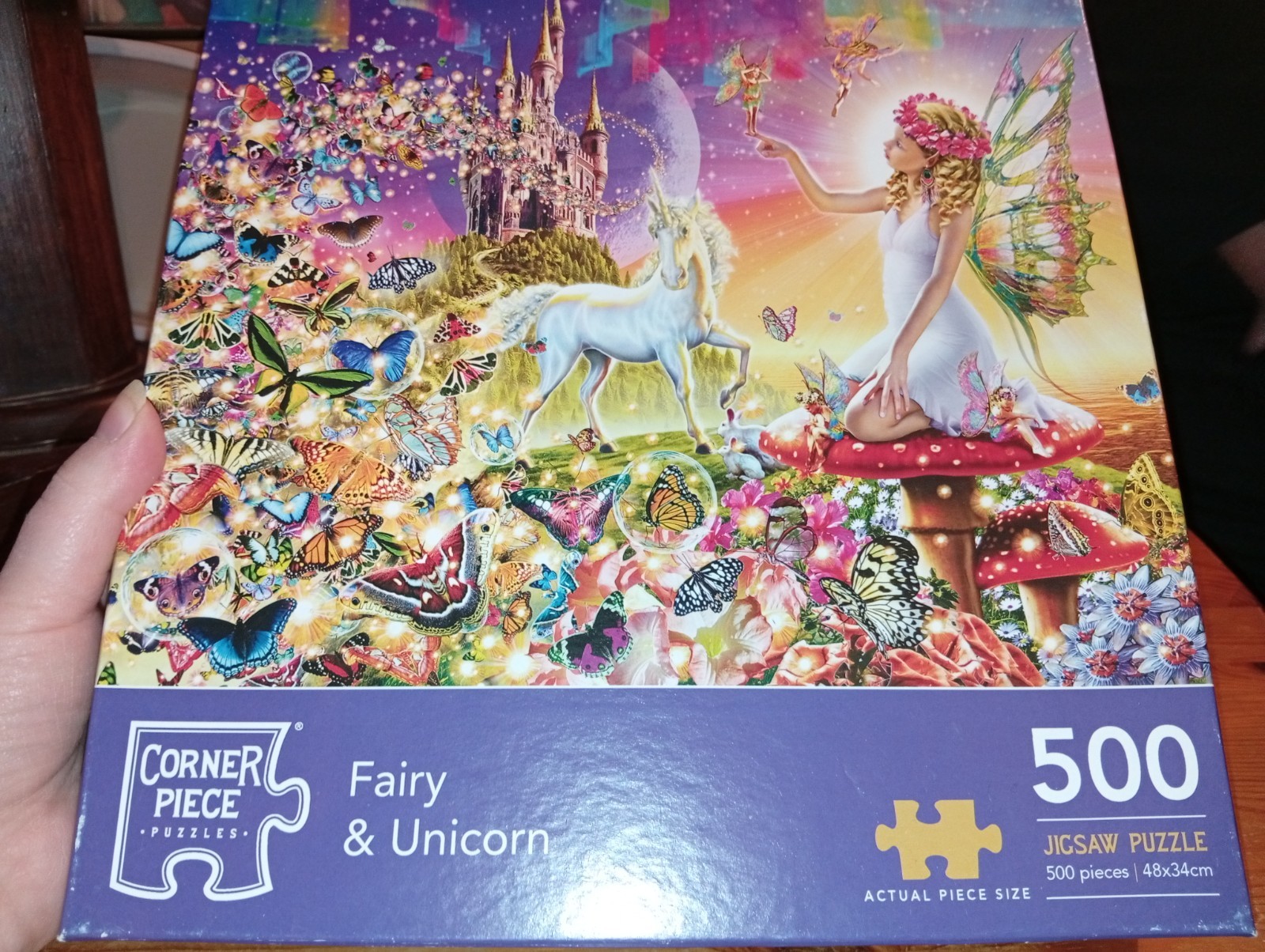 Corner Piece -  Fairy &Unicorn jigsaw puzzle -  500 piece - Complete