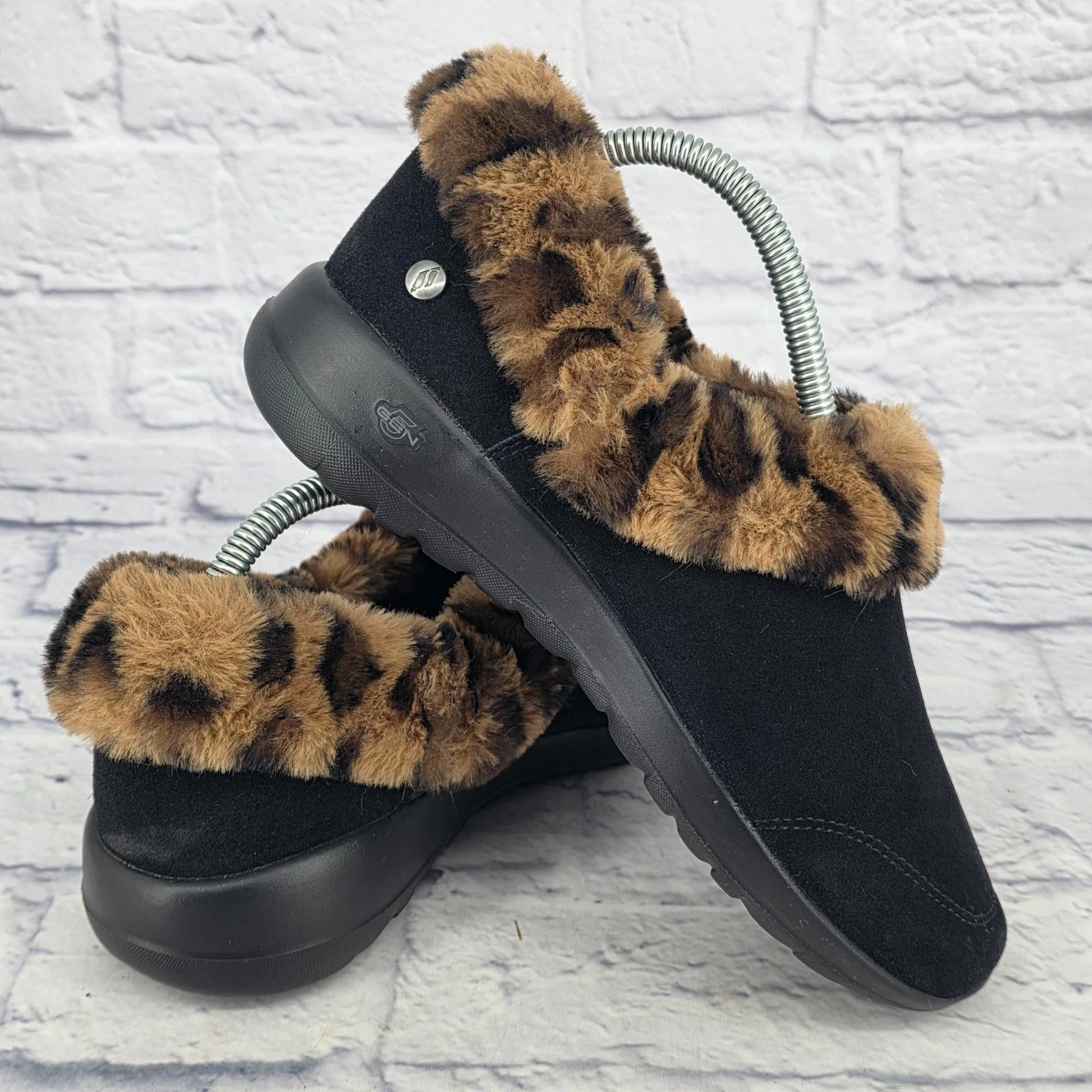 ADIDAS Ciabatta Skechers GO LOUNGE Boreal donna 7 5 nera stampa leopardata pelliccia sintetica 175267