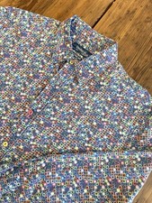 Men's Desigual Shirt Multicoloured Polka Dot Pattern Long Sleeve Shirt Size XXL
