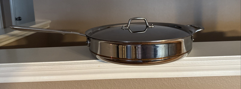 6qt Saute Pan Stainless Steel All Clad Copper Core With Helper Handle And Lid