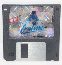 Vintage 1997 America Online AOL 3.5" Floppy Disc Version 3 Internet Holo Label