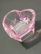 Purina Fancy Feast Pink Acrylic Cat Food Dish Heart Shaped