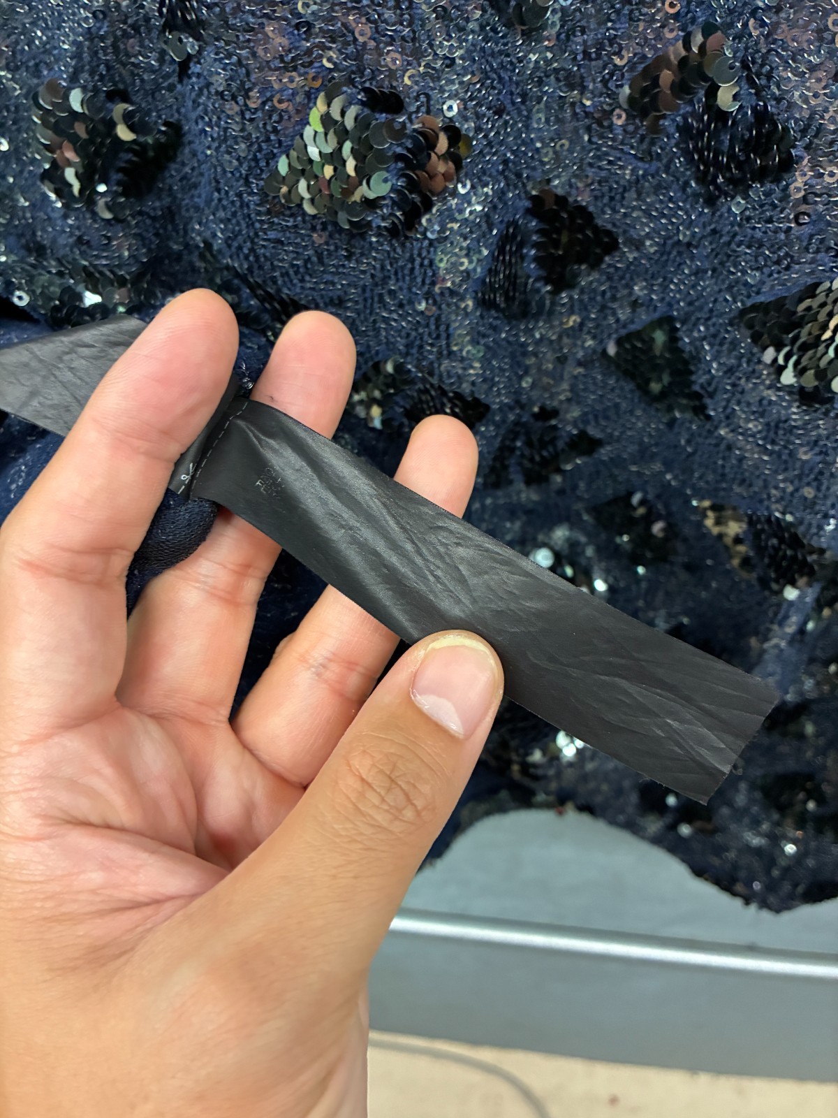 Zara Knit Sequin Tunic Top Women’s Size S Navy Blue Sparkle Party 3/4 Sleeve thumbnail 7