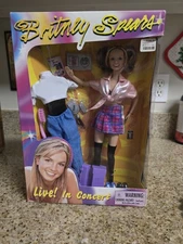Britney Spears Live in Concert Doll Pink Shirt Plaid Mini Skirt Play Along NRFB