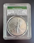 2024 P American Silver Eagle with Star Privy PCGS MS70 First Day of Issue