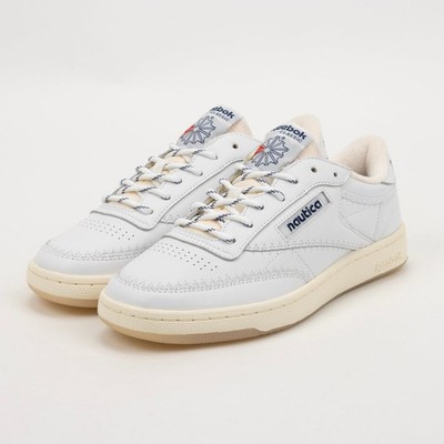 Nautica x Reebok Club C 85 Vintage White Chalk Navy RB0089 Sneaker Men Us12
