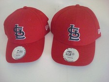 YOUTH-- 2PC LOT ST LOUIS CARDINALS NEW ERA Y2K HAT CAP VINTAGE DEADSTOCK C4