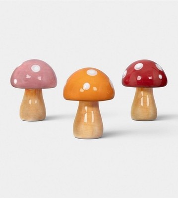 Target Hyde & Eek 3 Pk Mushroom Figurine Set  Brand New