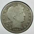1909-S 50C Barber Half Dollar (88804)