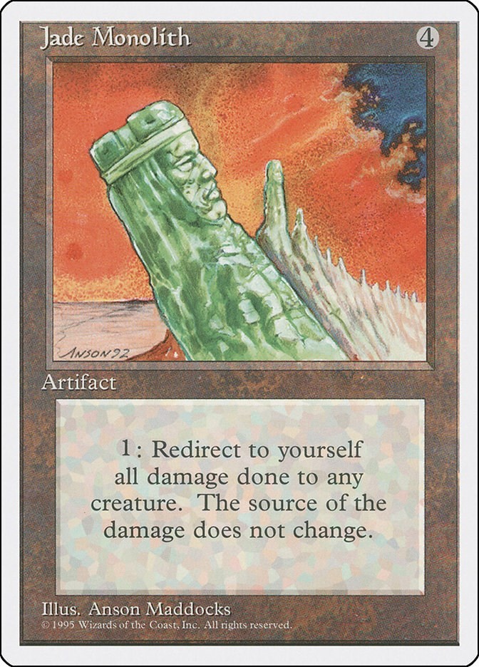 Jade Monolith N/A LP Normal Fourth Edition MTG EN