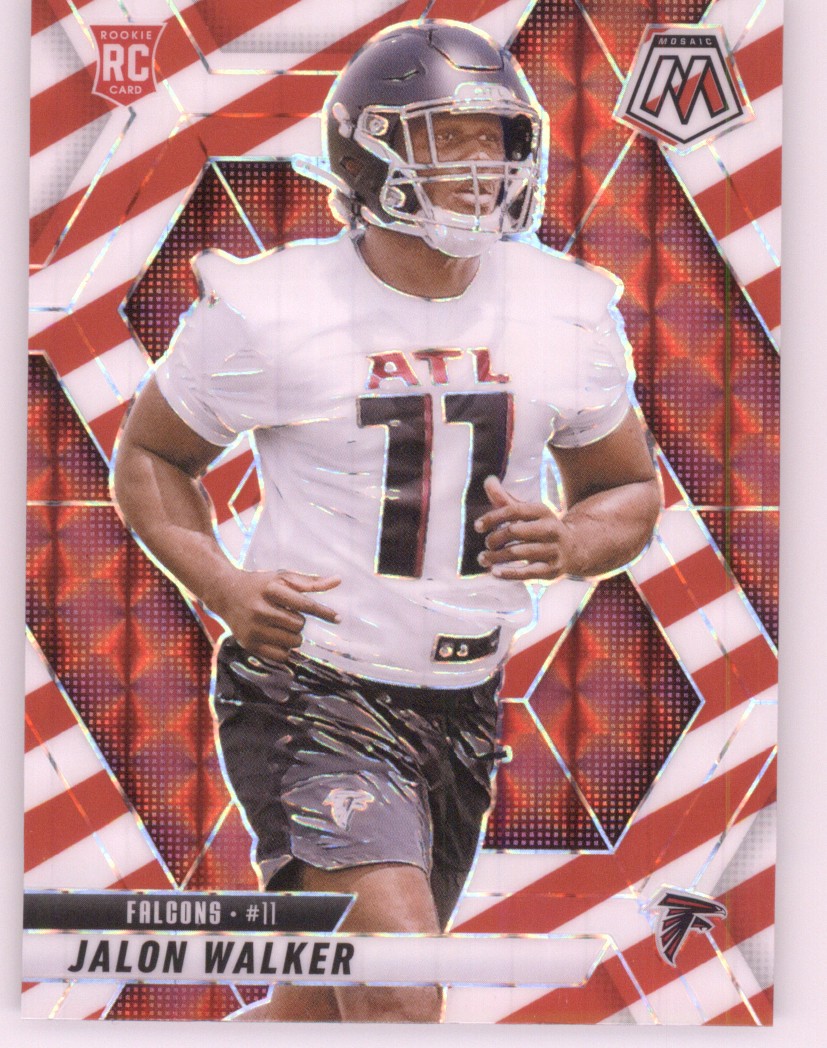 2025 Panini Mosaic #377 Jalon Walker Mosaic Red and White Stripe
