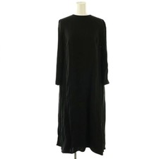 Used VALENTINO pleated dress long sleeve long size 38 black NR OS SH Ladies Vect