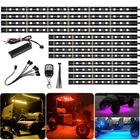 RGB LED Neon Under Glow Lights Strip for Golf Cart Caddy Club Car EZGO 12Pc /6pc