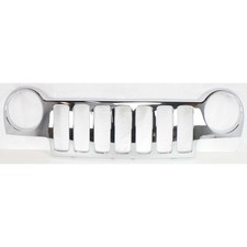 Grille Shell For 2002-2004 Jeep Liberty Chrome Plastic