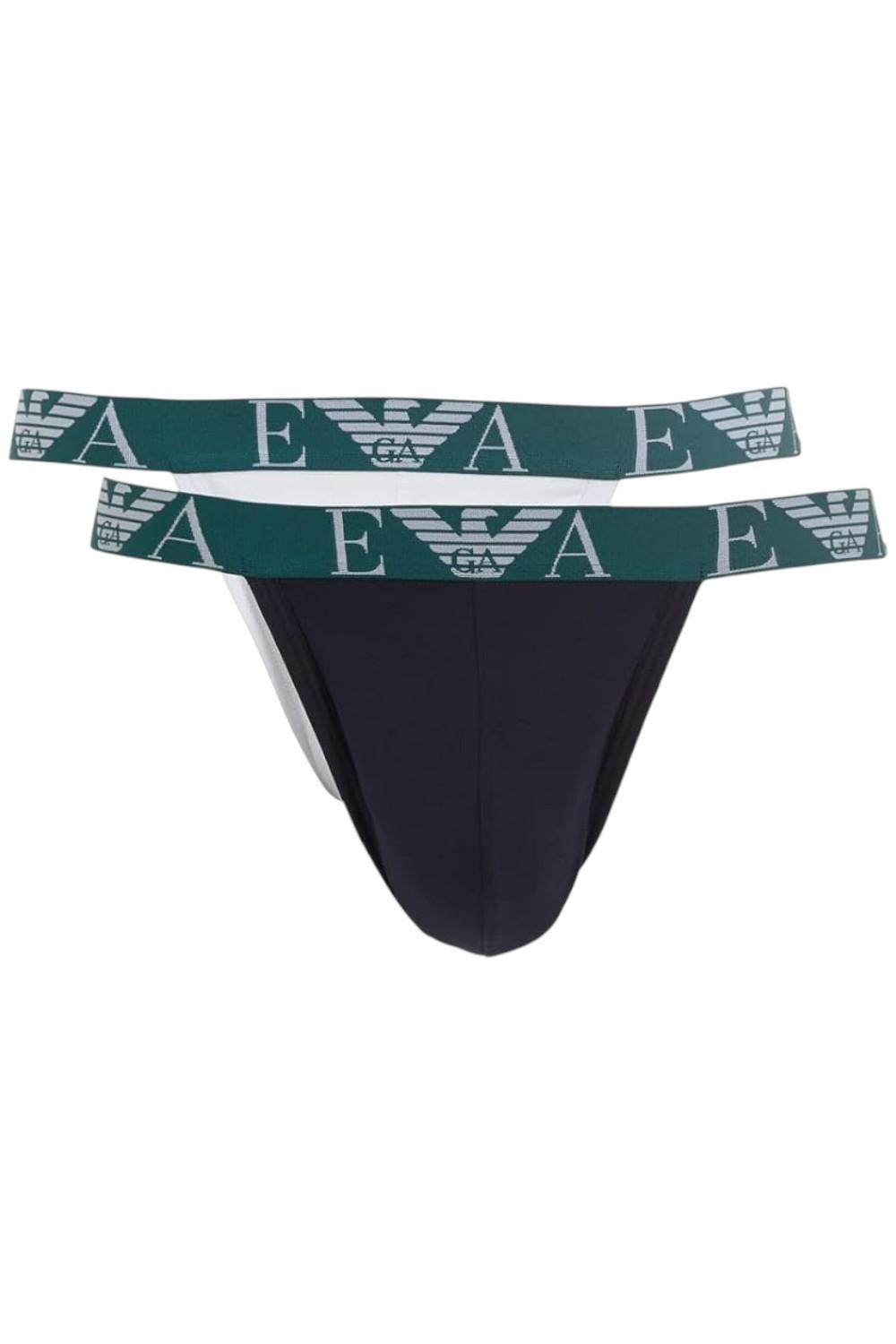 Мужской спортивный ремешок Emporio Armani с яркой монограммой 2 штуки Белый Морской цвет 4690₽