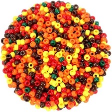 1200pcs fall pony beads, autumn thanksgiving pony beads for hair thank