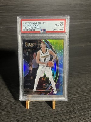 2017 Select Nikola Jokic Tie Dye Prizm JERSEY NUMBER 15/25 PSA 10 GEM MT #30