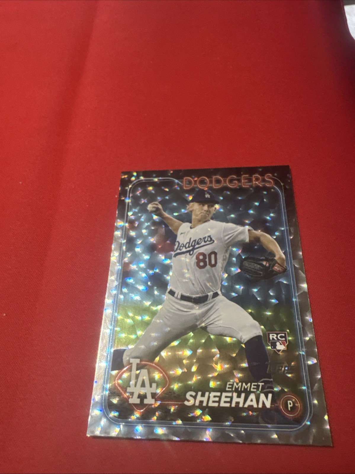 2024 Topps Series 1 - Emmet Sheehan #283 Silver Crackle Foil (RC)