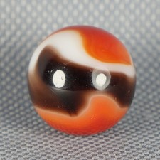 Vintage Marble: NM 21/32 Vitro Agate Red Blackie -One Killer Old Mib