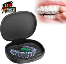 Zahnschiene Aufbewahrungsbox für Erwachsene Kinder hygienisch kompakt schwarz