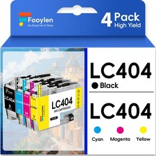 4 Pack LC404 LC 404 Ink Cartridges Compatible For Brother MFC-J1215W MFC-J1205W