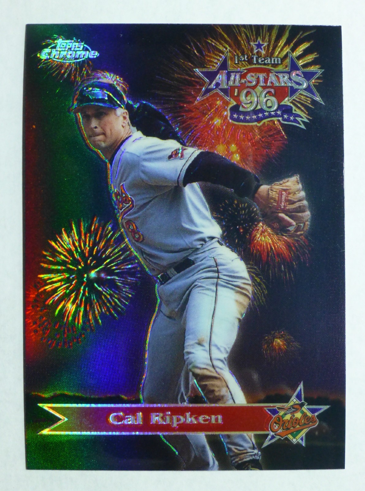 1997 Topps Chrome Cal Ripken Jr. #9 All-Stars Refractor Rare HOF
