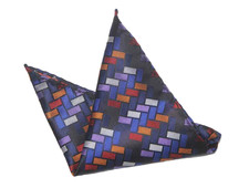 Gascoigne Pocket Square Geometric Silk Blend Men's
