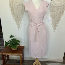 Everlane light Pink full wrap Midi Dress size 2