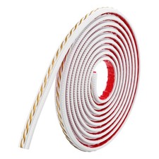 Peel Stick Molding Trim for Wall 0.8" x 16ft Self-Adhesive Trim White Gold