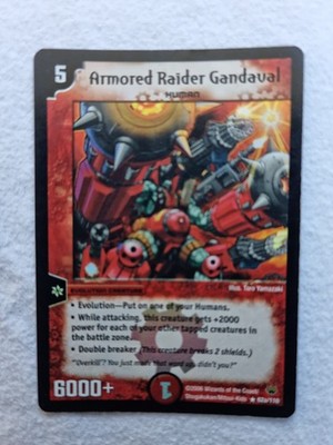 Duel Masters TCG - Armored Raider Gandaval - 62a/110 - RARE HOLO - DM-12