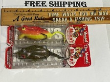 LOT OF 2 Mann's The Weasel HOLLOW BODY HARD TO FIND DISCONTINUED FISHING LURES.,