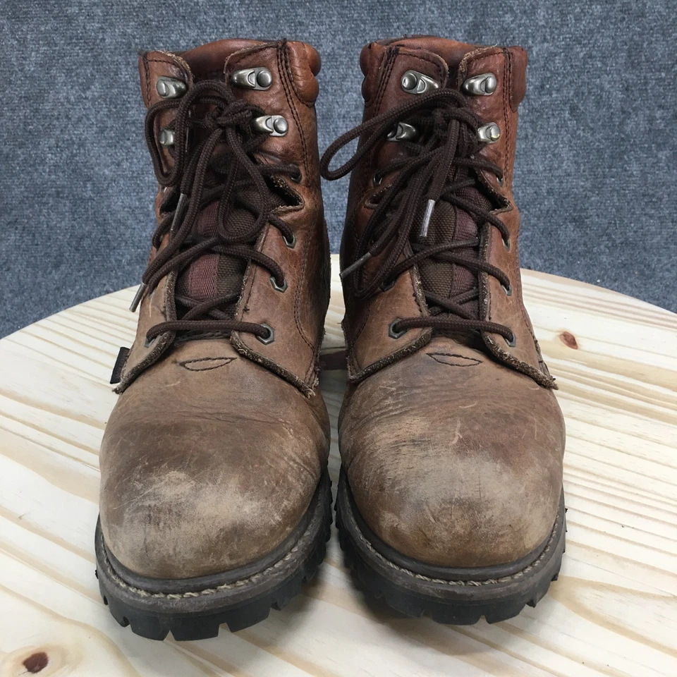 DieHard 防水靴男式 12 D 蒙大拿棕色皮革系带圆头 — 第 4/4 张图片