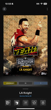 WWE Topps Slam 25 DIGITAL LA Knight Survivor Series War Games 1/1 Legendary