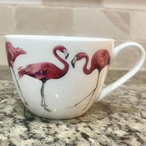 Portobello By Design Pretty In Pink Flamingo Bone China Oversized Mug 20oz