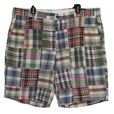 Polo Ralph Lauren Patchwork Madras Shorts Mens 40 Classic Fit 9"