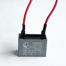 CBB61 6mfd 6uf 6.0UF 6 uF MFD 250V AC Ceiling Fan MOTOR START Capacitor 2 WIRES