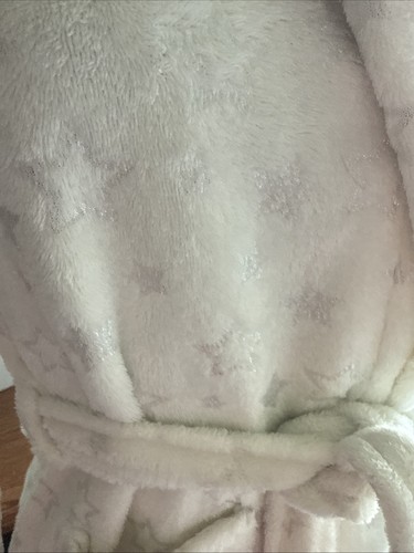 Cat & Jack Robe, size L 10/12 Soft White With Silver Stars - Picture 2 of 7