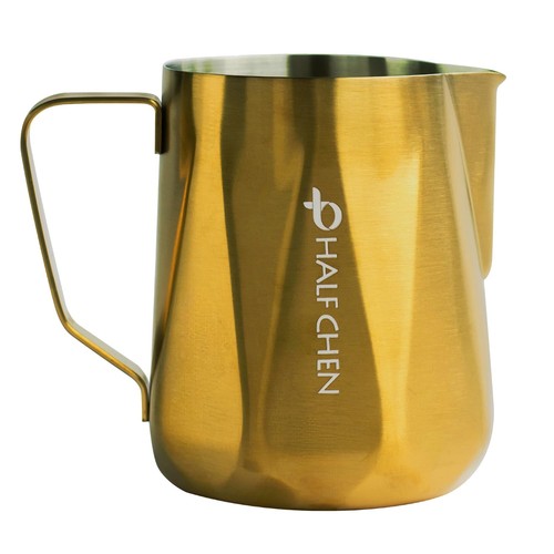 Milk Frothing Cup,350ml/600ml Milk Frothing Pitcher Stainless Steel Kettle (1...