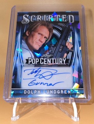 Dolph Lundgren Gunner Expendables Autograph #'d /4 Blue Crystal Parallel 2025