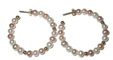 Ross-Simons  Cultured Pearl Hoop Earrings in ...