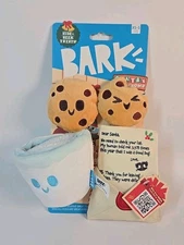 Bark Santa's Workchomp Toy 4 Pc XS-S 0-20 lbs Dogs Treat Crinkle Squeak