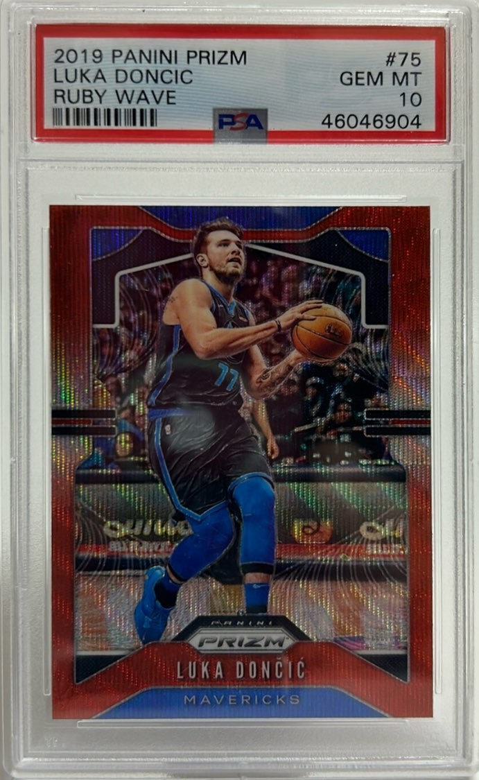 2019 PANINI PRIZM #75 LUKA DONCIC RUBY WAVE