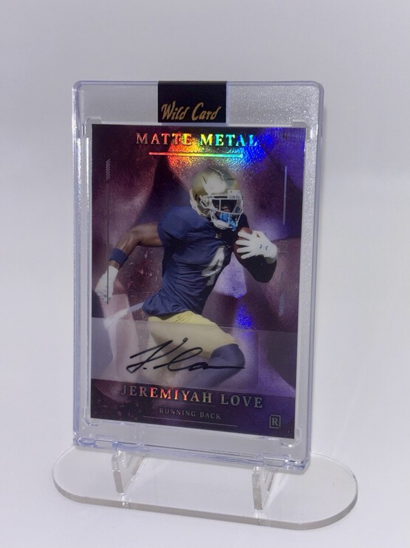 Jeremiyah Love 1/1 Auto RC Holo Amethyst Matte Metal Wild Card Arizona Cardinals